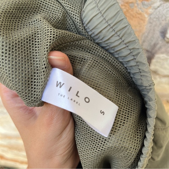 WILO THE LABEL PARACHUTE PANTS SAGE GREEN - Picture 8 of 10